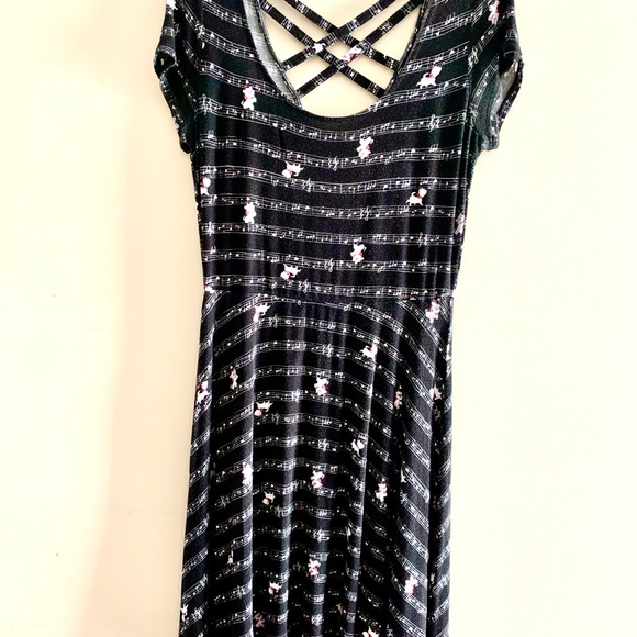 Disney Hot Topic Aristocats Marie Cat Piano Music Notes Skater Fit Flare Dress. - Picture 3 of 10